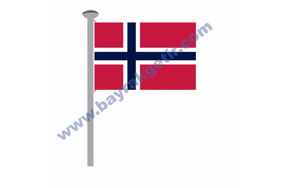 NORVEÇ GÖNDER BAYRAK 50x75 ( EBAT SEÇİNİZ )